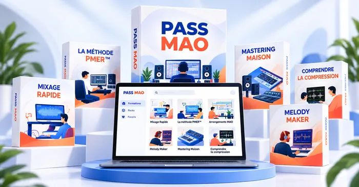 Visuel du Pass MAO avec sa bibliothèque de formations
